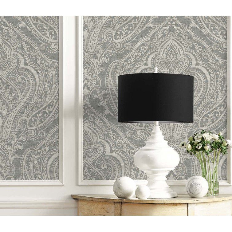 Astoria Grand Wichita Damask Wallpaper Wayfair Canada